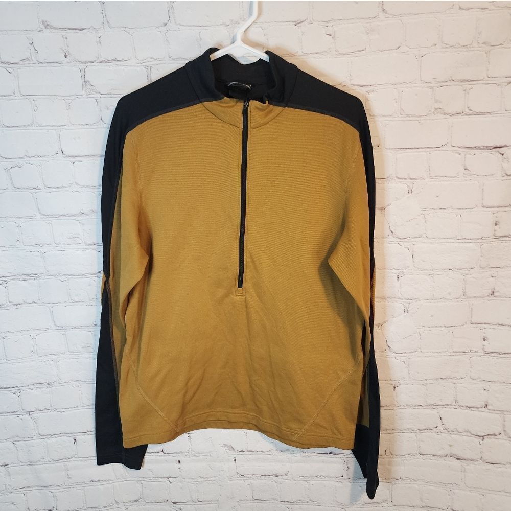 Men's REI Mustard and Black Zip-Up Jacket, Size Largr